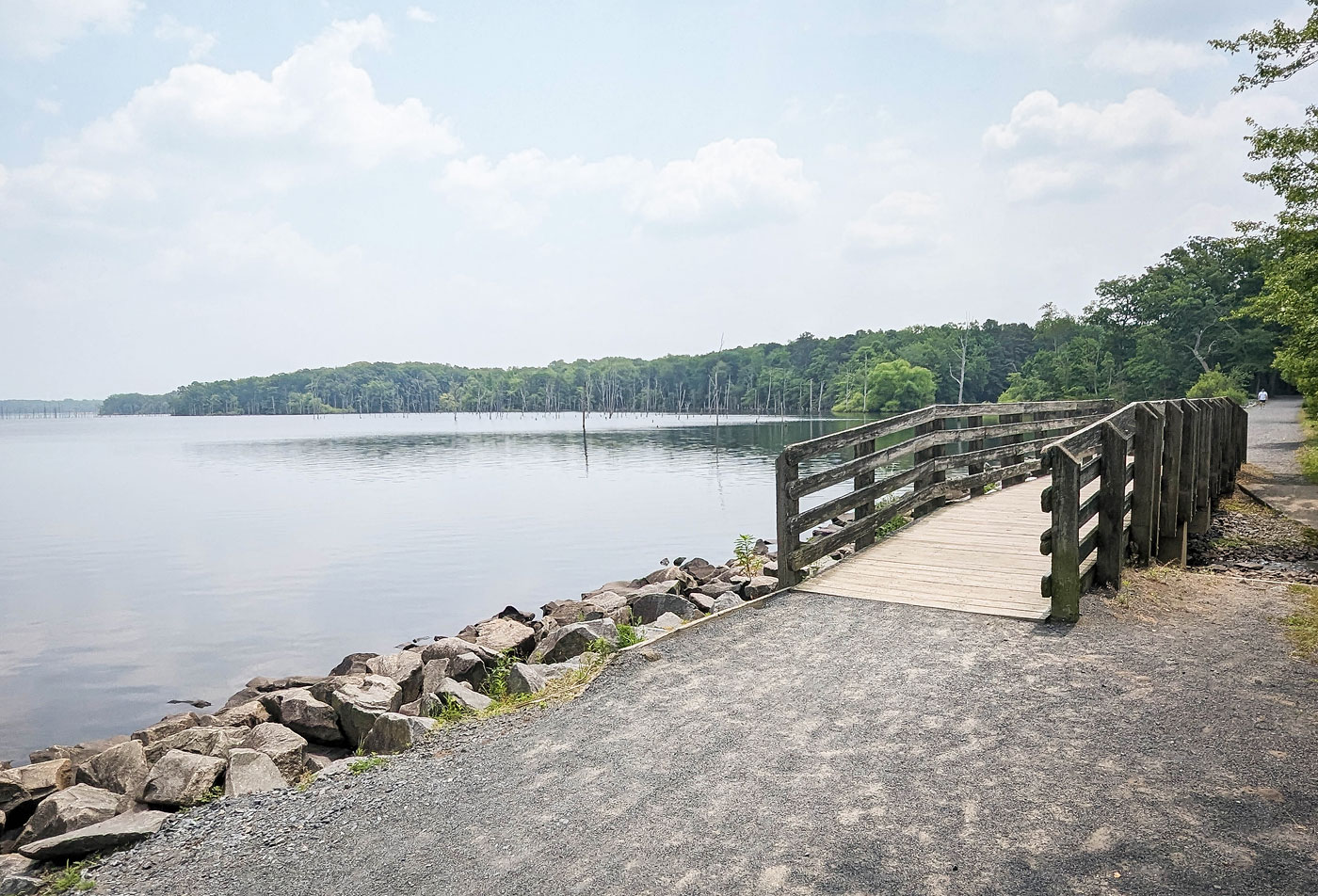 Manasquan Reservoir Perimeter Trail in Manasquan Reservoir County Park, NJ